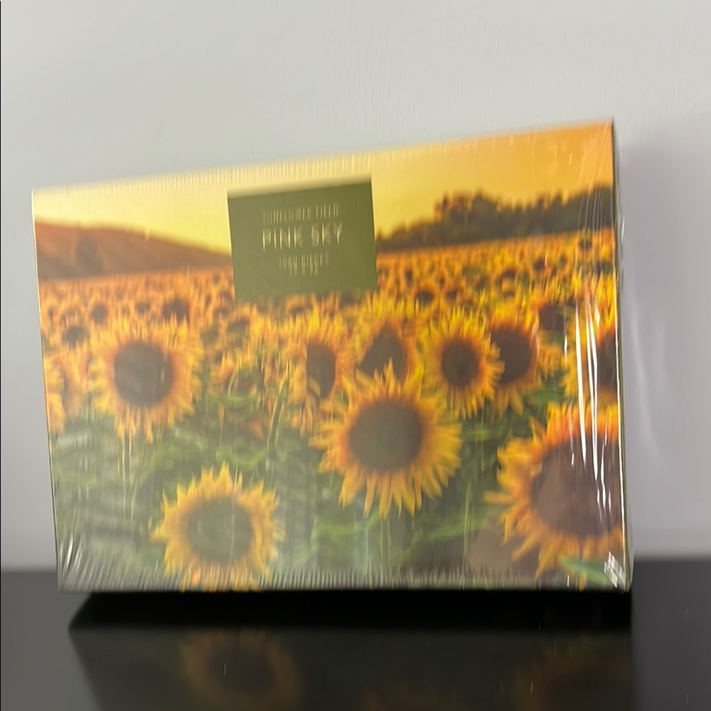 Pink Sky Brand Sunflower Field 1000 Pc Sealed Puzzle
